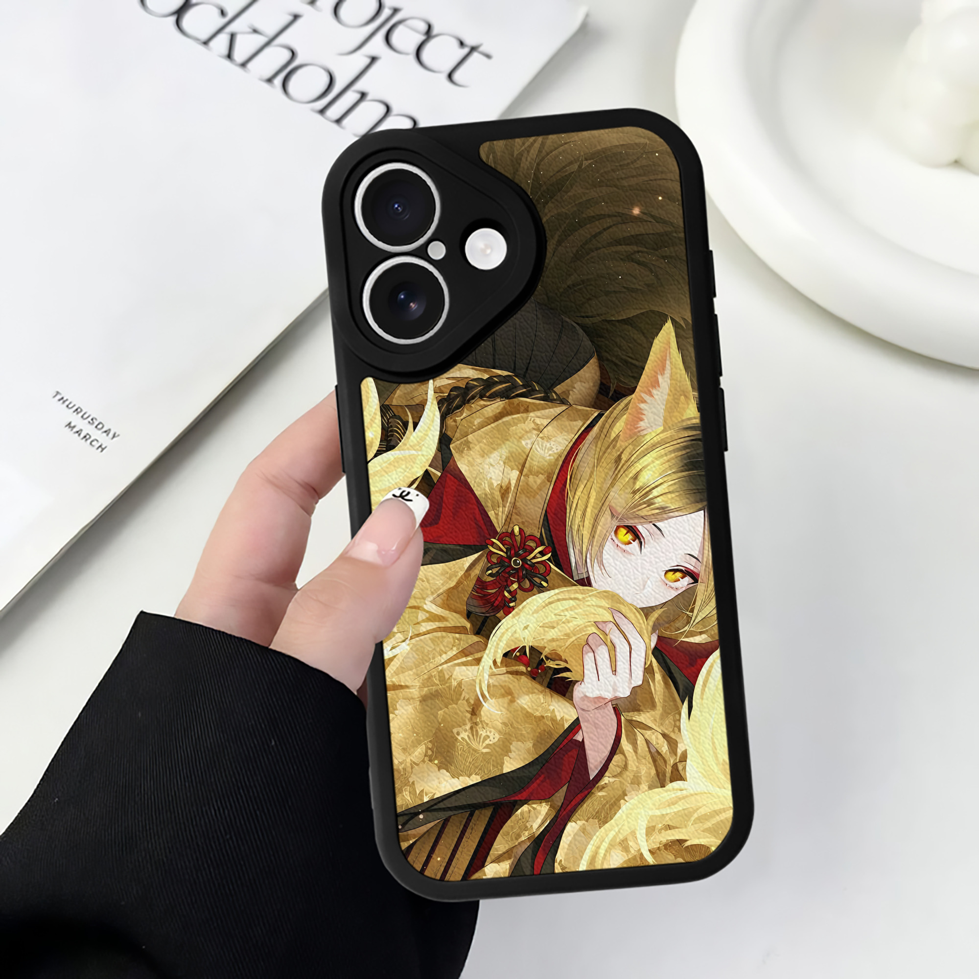 （画像用） 刀剣乱舞 Touken Ranbu 【iPhone 16シリーズ対応】シリコンスマホケース（レザー調） 材質：シリコン